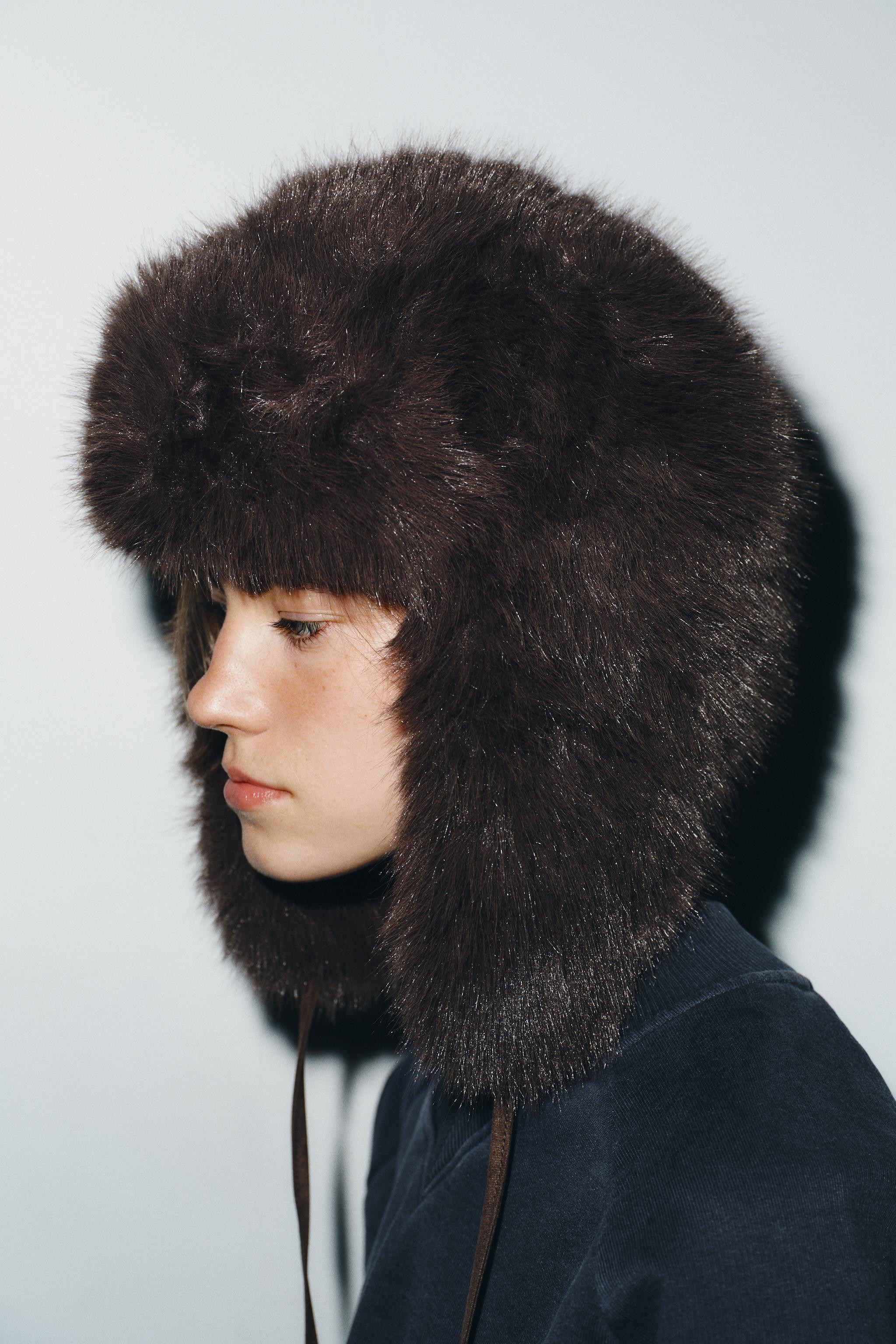 AVIATOR HAT WITH FAUX FUR | Zara US