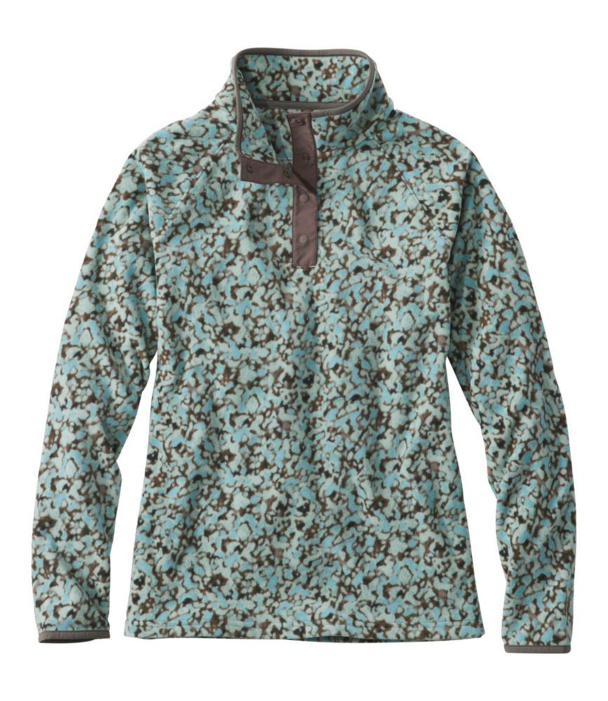 Women's All Season Access Fleece Pullover, Print Marbled Earth Large, Fleece Polyester Blend L.L.Bean | L.L. Bean