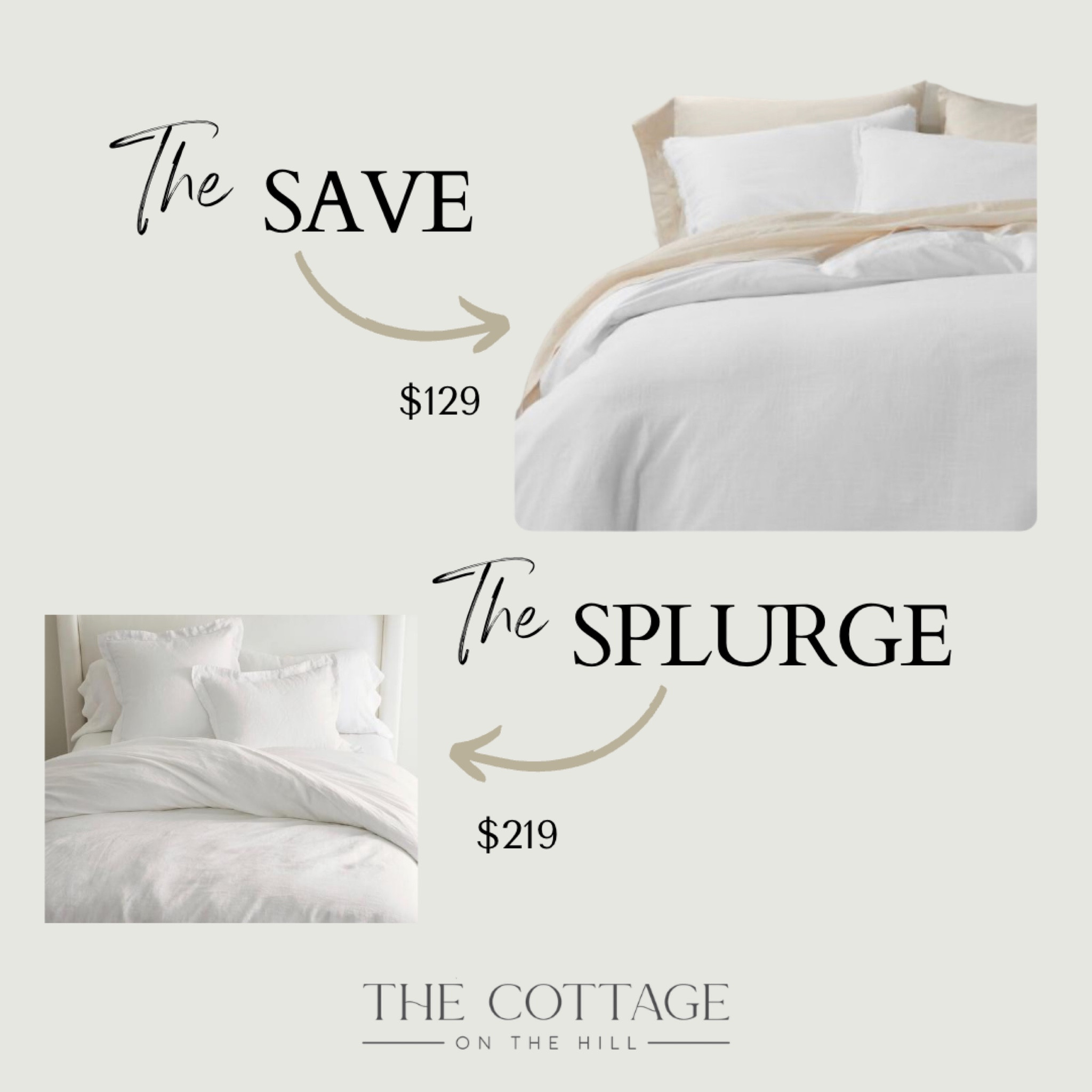 The SAVE or The SPLURGE: White Duvet Bedding

#LTKstyletip #LTKFind #LTKhome