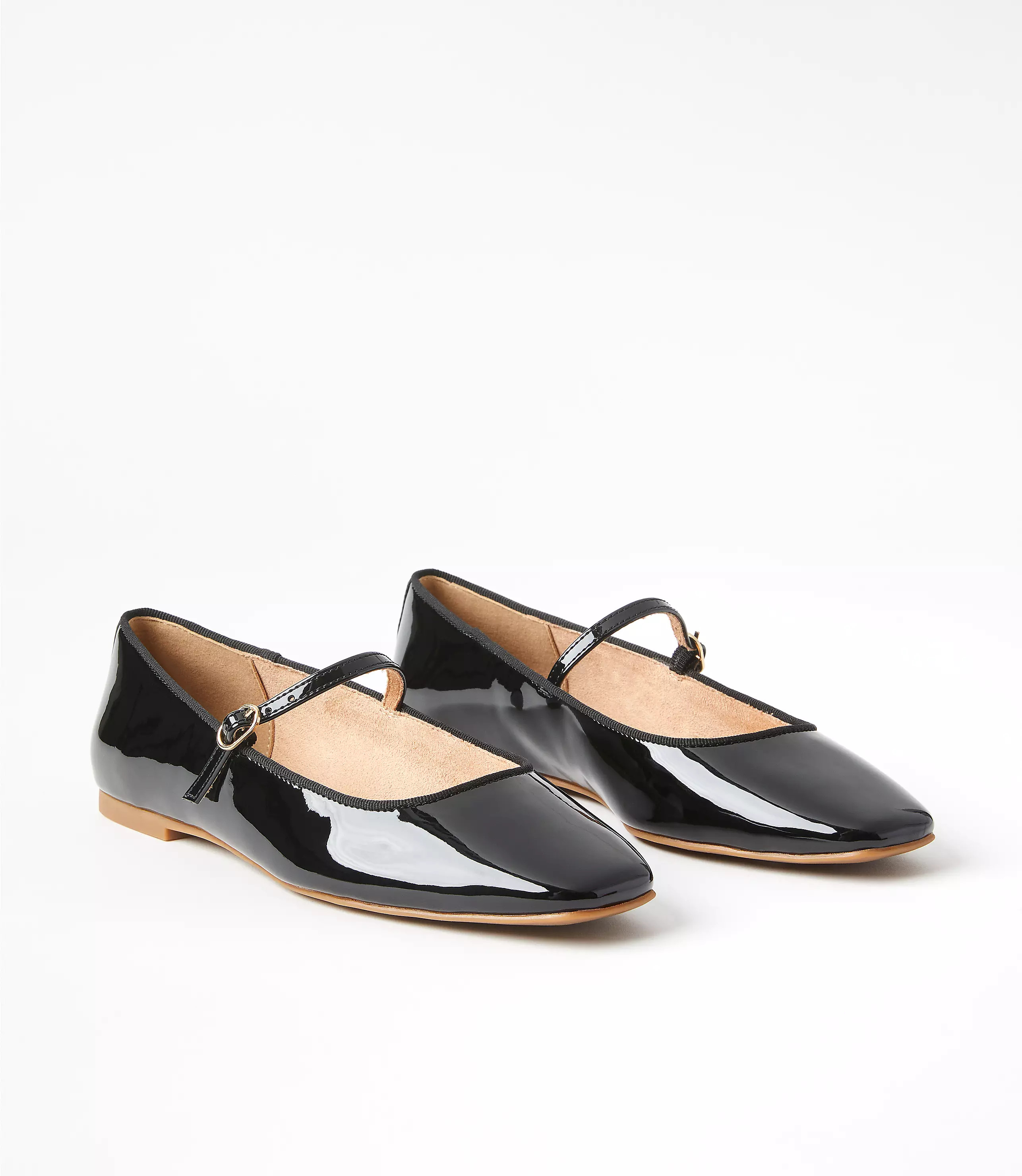 Patent Buckle Strap Ballet Flats | LOFT