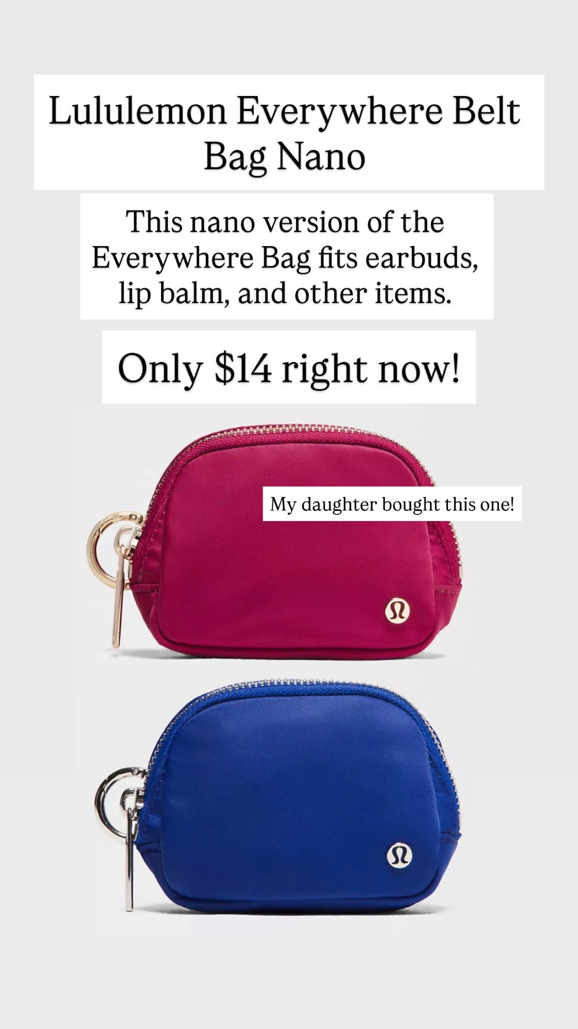Lululemon Everywhere Bag Nano / only $14 right now! 

#LTKSaleAlert