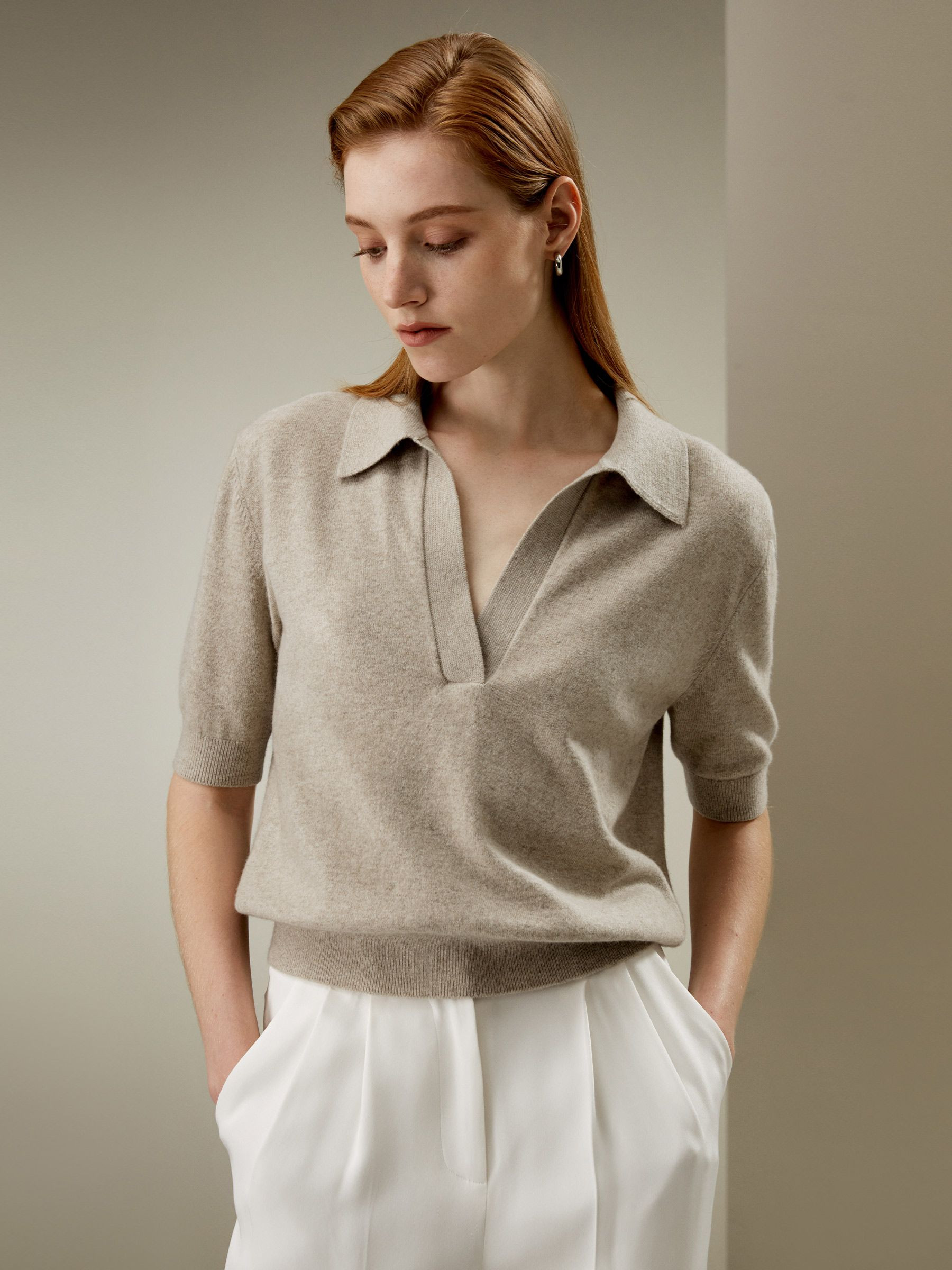 Baby Cashmere Polo Sweater | LilySilk
