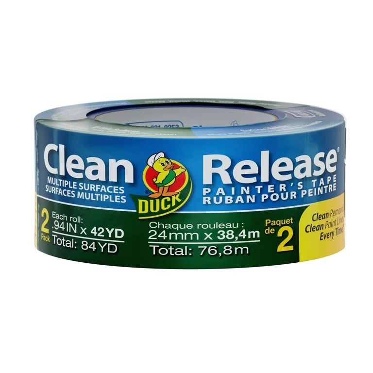 Duck Clean Release 0.94 in. x 42 yd. Blue Painter's Tape, 2 Pack - Walmart.com | Walmart (US)
