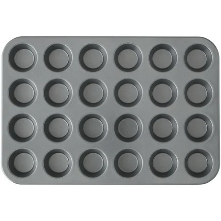 Wilton Everyday Non-Stick 24-Cup Mini Muffin Pan Cupcake Tin 14.65" x 9.9" x 0.8", Packaging May Vary | Walmart (US)