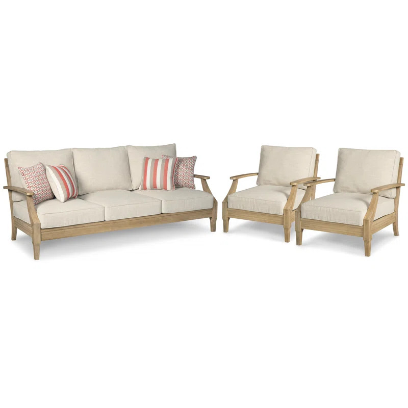 Arikka 81'' Eucalyptus Outdoor Patio Sofa | Wayfair North America