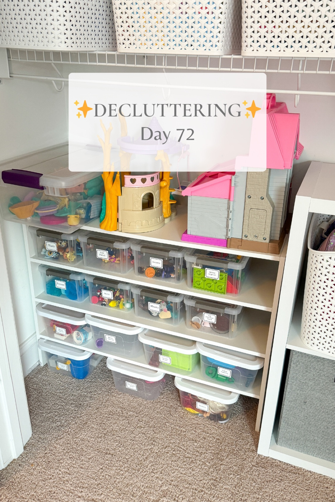 Decluttered another part of Emily’s closet. I love using these shelves with small bins to organize toys!

#LTKHome #LTKKids #LTKFamily