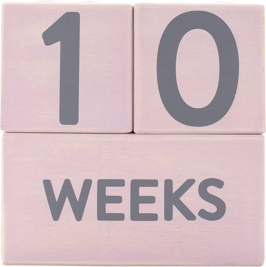 Pearhead Wooden Baby Photo Sharing Milestone Age Blocks, Monthly Milestone Prop For Baby Girl, Gi... | Amazon (US)