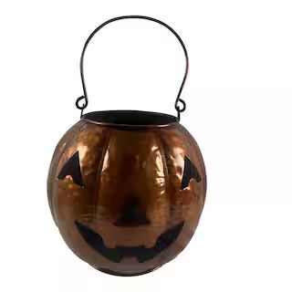 8.5" Copper Jack-O'-Lantern Candle Holder by Ashland® | Michaels Stores