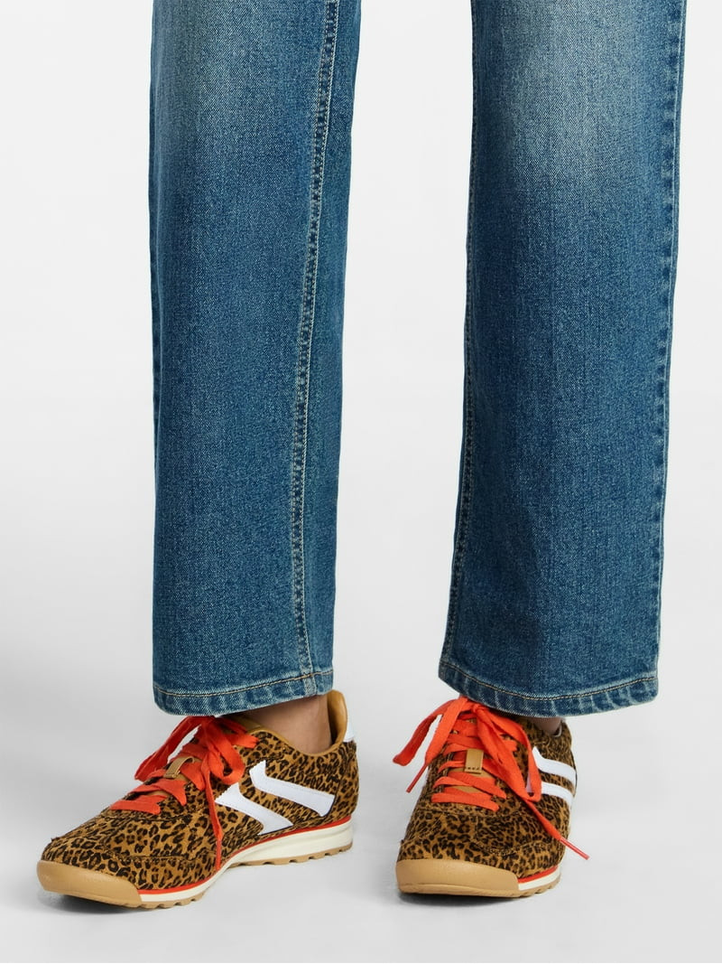 No Boundaries Retro Lace-Up Sneakers, Women's | Walmart (US)