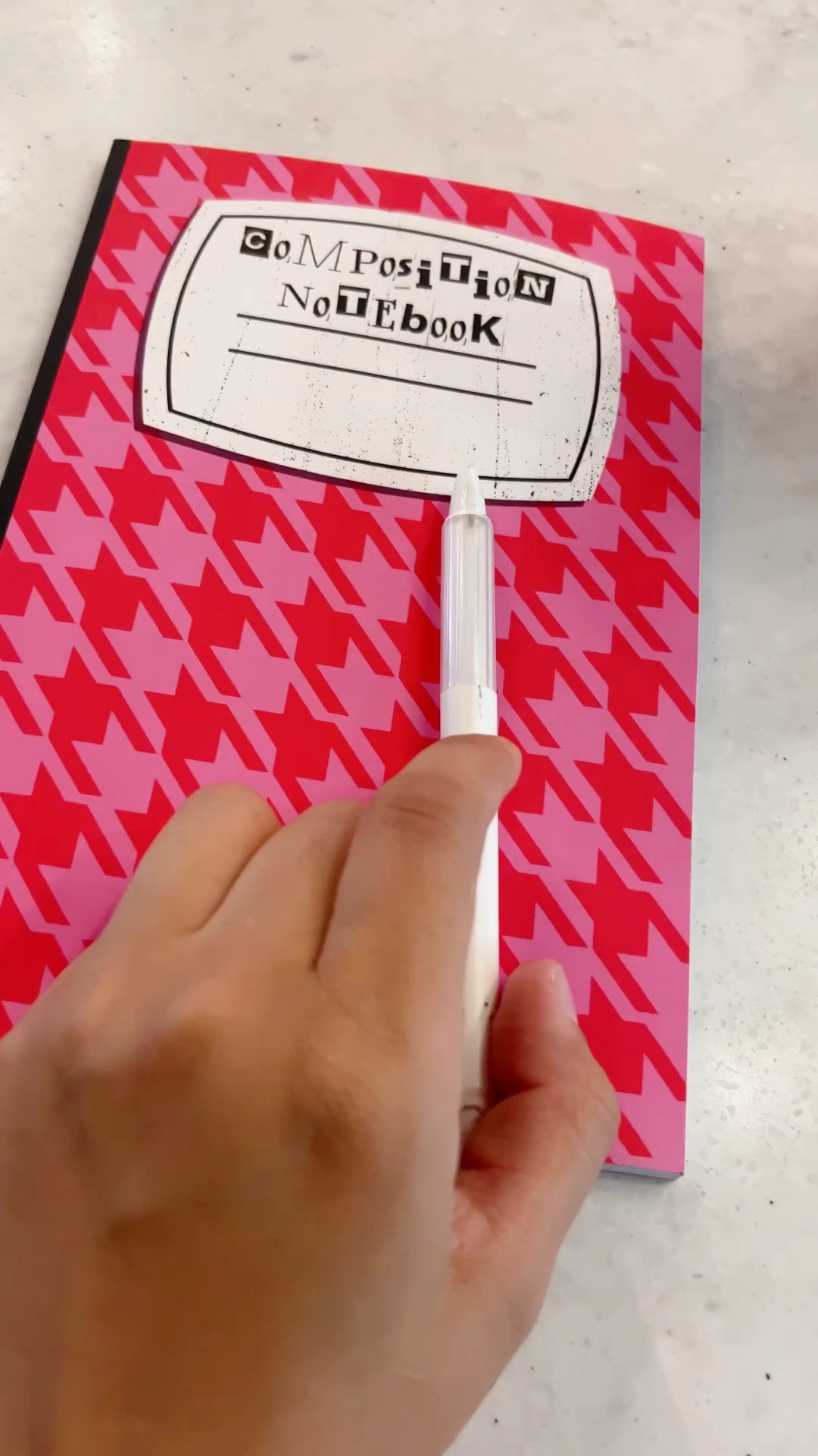 Pink houndstooth composition notebook 💕 perfect for back to school! #amazonfinds #school #backtoschool #office

#LTKBacktoSchool #LTKitbag #LTKhome