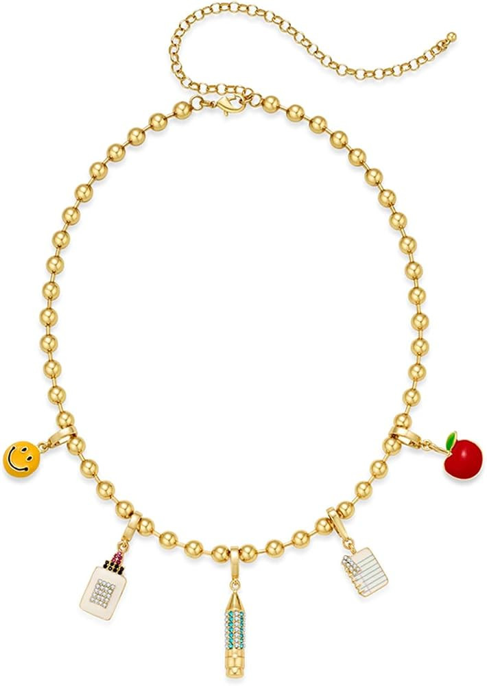 Gold Charm Necklace for Women Pendant Necklace Beach Accessories Western Jewelry Interchangeable ... | Amazon (US)