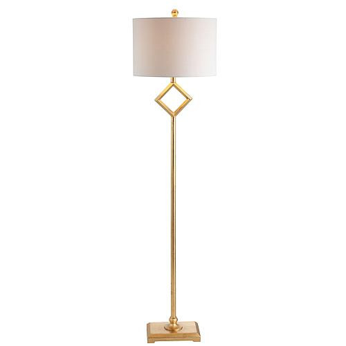 Jonathan Y Gold Leaf Juno 62.5"" Metal LED Floor Lamp | HSN