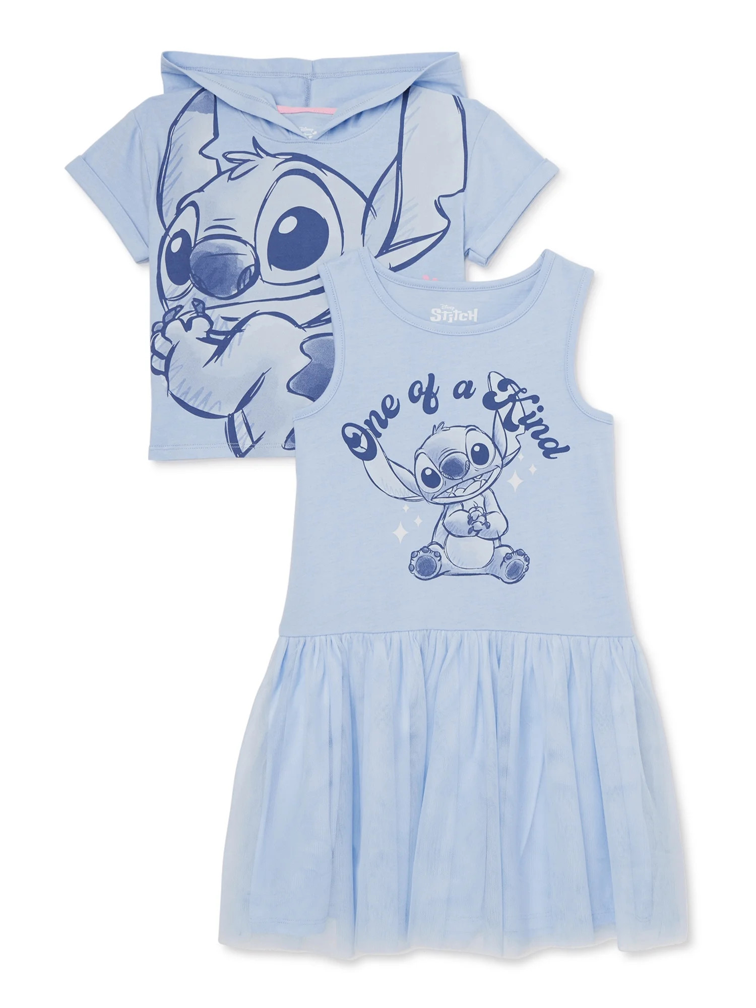 Disney Girls Stitch Hooded Cosplay Dress, 2-Piece, Sizes 4-16 - Walmart.com | Walmart (US)
