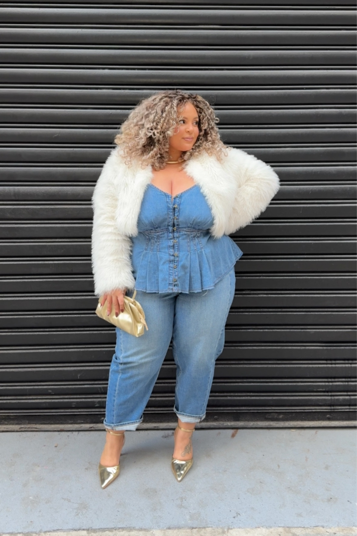 Top is no longer sold I did link some cute denim tops that match the vibe. 

Jeans I'm wearing an 18
Jacket a size xxl

NYFW

#LTKPlusSize #LTKStyleTip #LTKNYFW