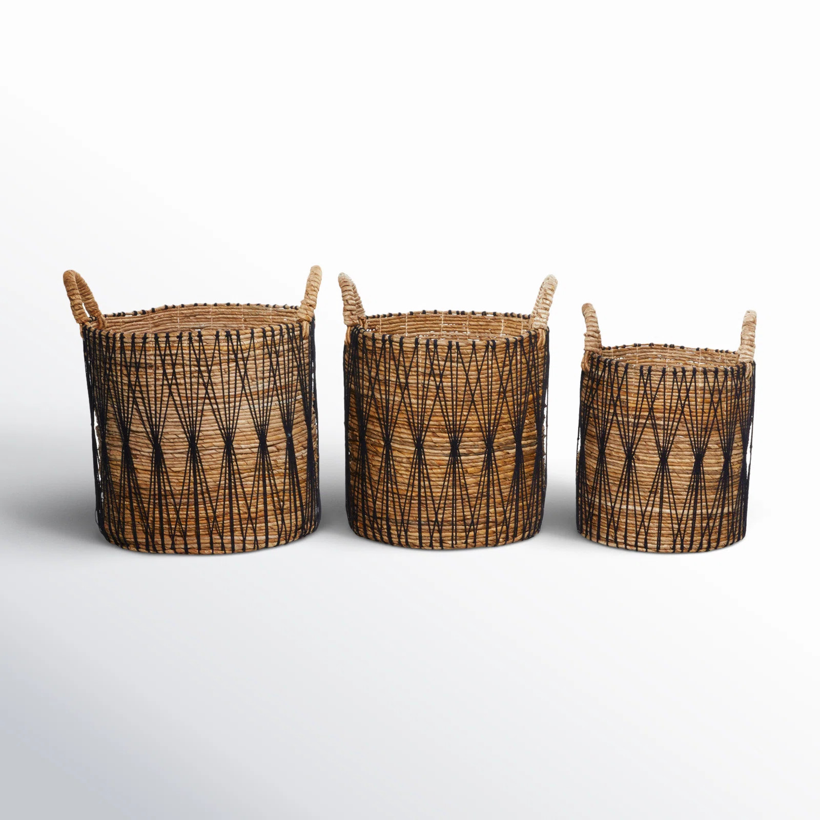Joss & Main Banana Leaf Handmade String Detail Decorative and Functional Storage Basket with Hand... | Wayfair North America