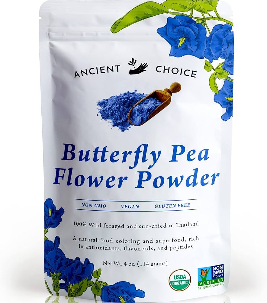 Ancient Choice - Butterfly Pea Flower Powder (4 ounce) | Blue Matcha Tea | Ceremonial (Highest) G... | Amazon (US)