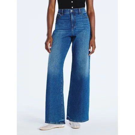 Scoop Women s Wide Leg Low Slung Jeans 29 Inseam Sizes 0-20 | Walmart (US)