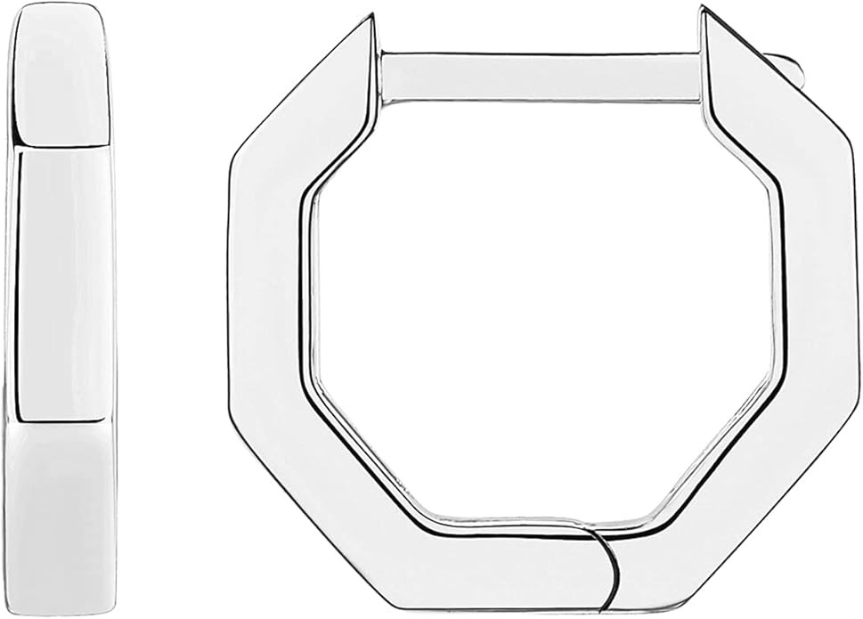 PAVOI 14K Gold Plated Chunky Huggies Earrings for Women - 925 Sterling Silver Posts Small Gold Hu... | Amazon (US)