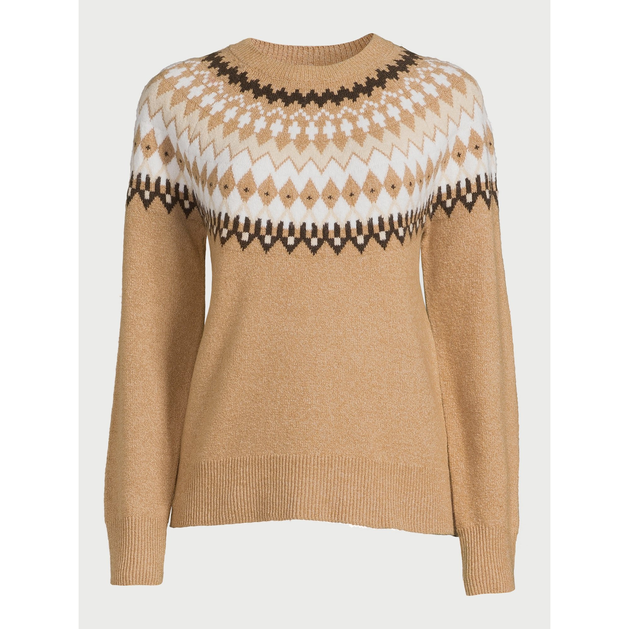 Time and Tru Women's Pullover Crew Neck Sweater, Midweight, Sizes XS-XXXL | Walmart (US)