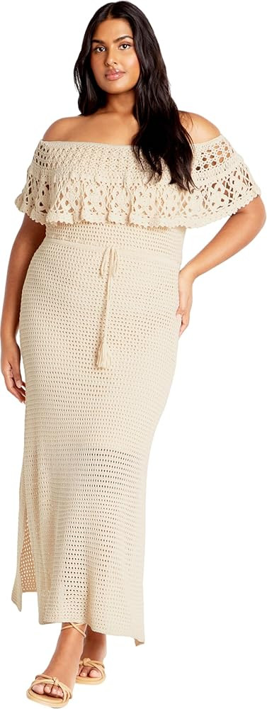City Chic Women's Plus Size Dress - Callie Crochet | Amazon (US)