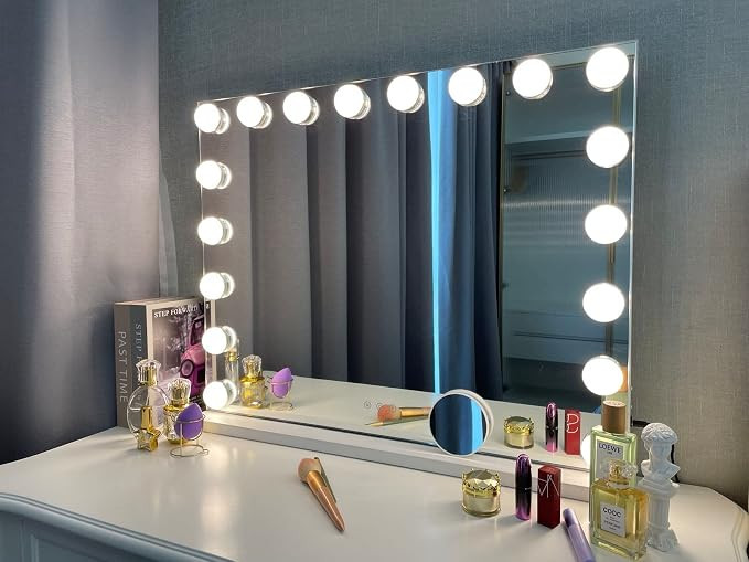 Kottova Vanity Mirror with Lights-Large Makeup Mirror Hollywood Lighted Mirror with 18 LED,3 Colo... | Amazon (US)