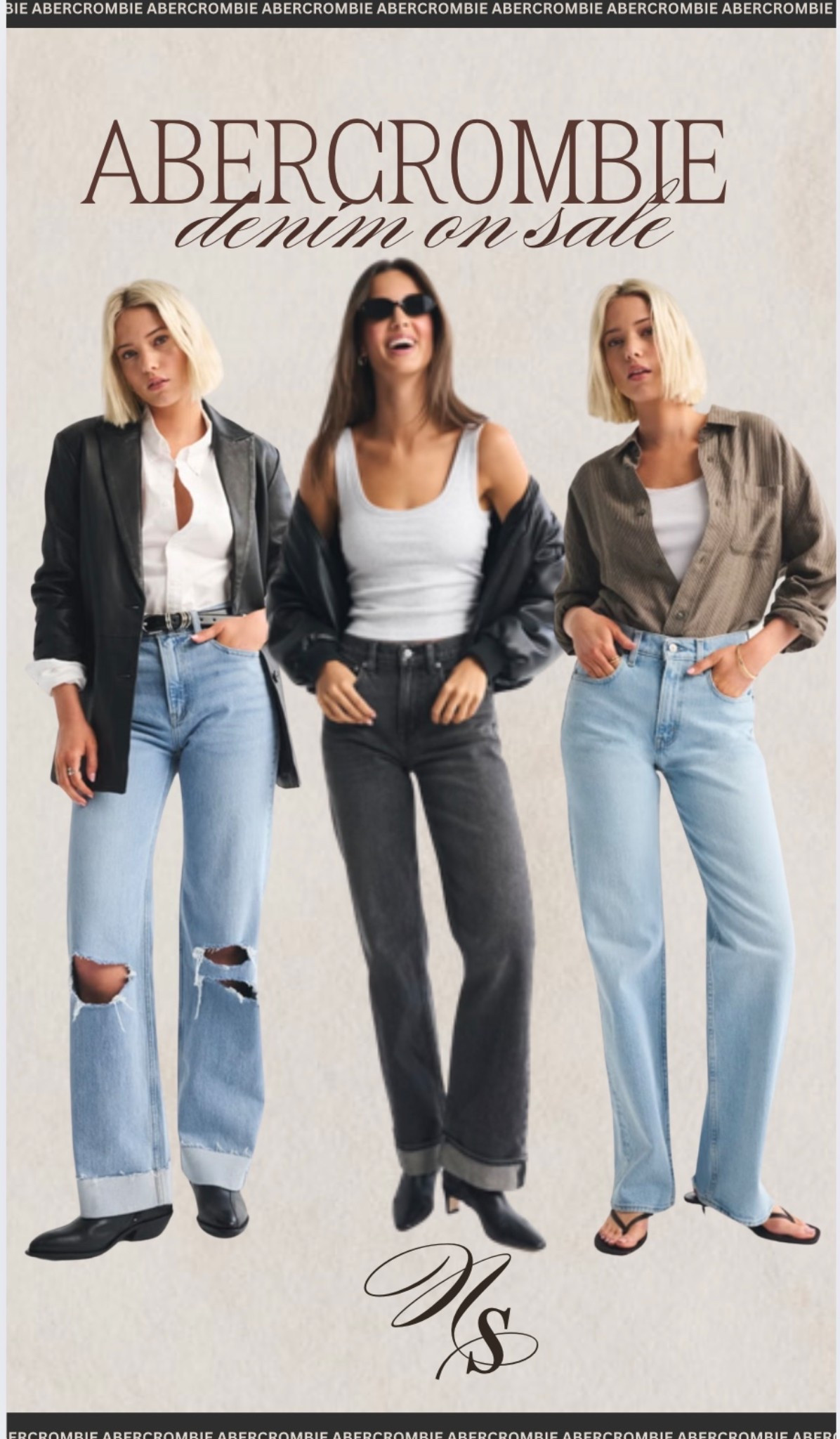 Abercrombie denim on sale // great pieces for winter and spring! 
Ripped denim 
Cuffed denim 
Black denim 


#LTKmomlife #LTKSeasonal #LTKSaleAlert