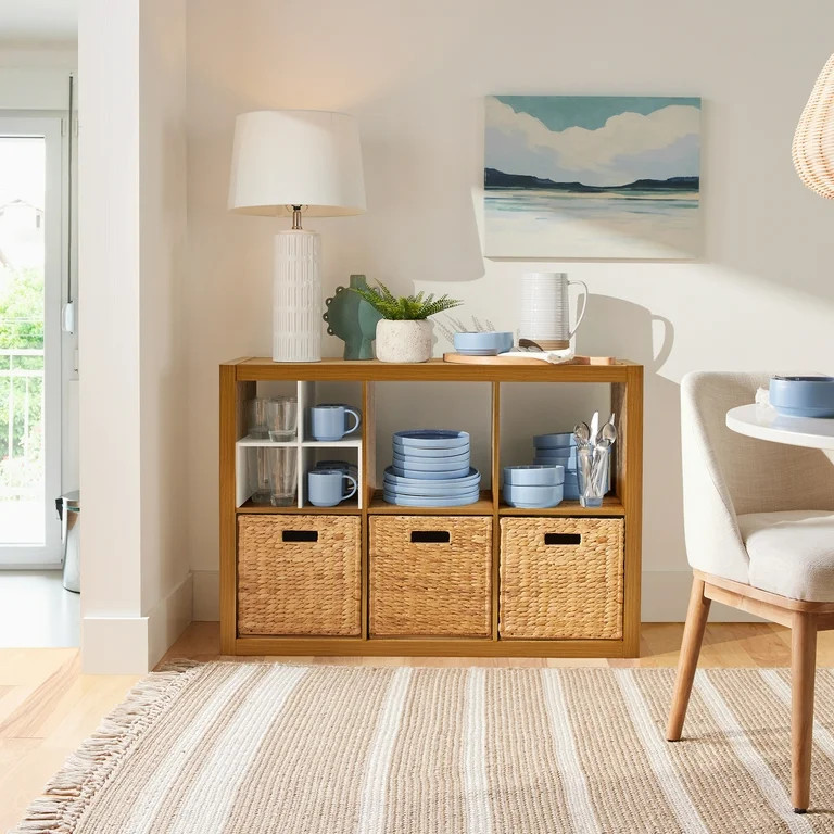 Better Homes & Gardens 6 Cube Storage Organizer, Light Honey | Walmart (US)