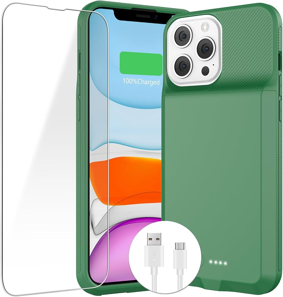 Battery Case for iPhone 13/13 Pro/14/14 Pro, 2024 Upgraded 7000mAh Portable Extended Charger Case... | Amazon (US)