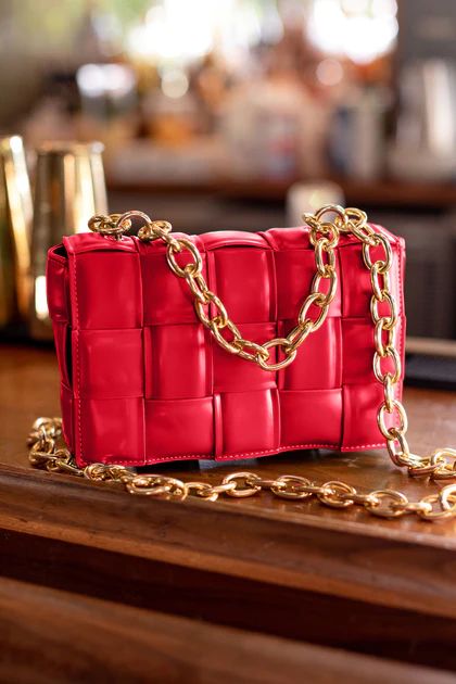 Quinn Red Quilted Purse | Shop Priceless
