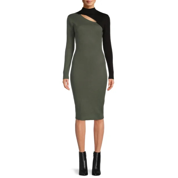 No Boundaries Juniors Funnel Neck Dress - Walmart.com | Walmart (US)