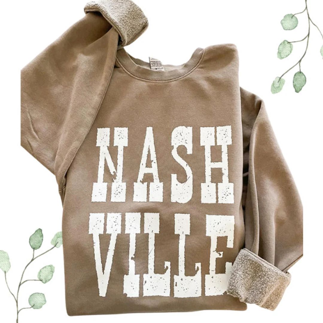 Nashville Comfy Crewneck| sweatshirt | Vintage | Aesthetic Hoodie | Nashville | Trendy Bacheloret... | Etsy (US)