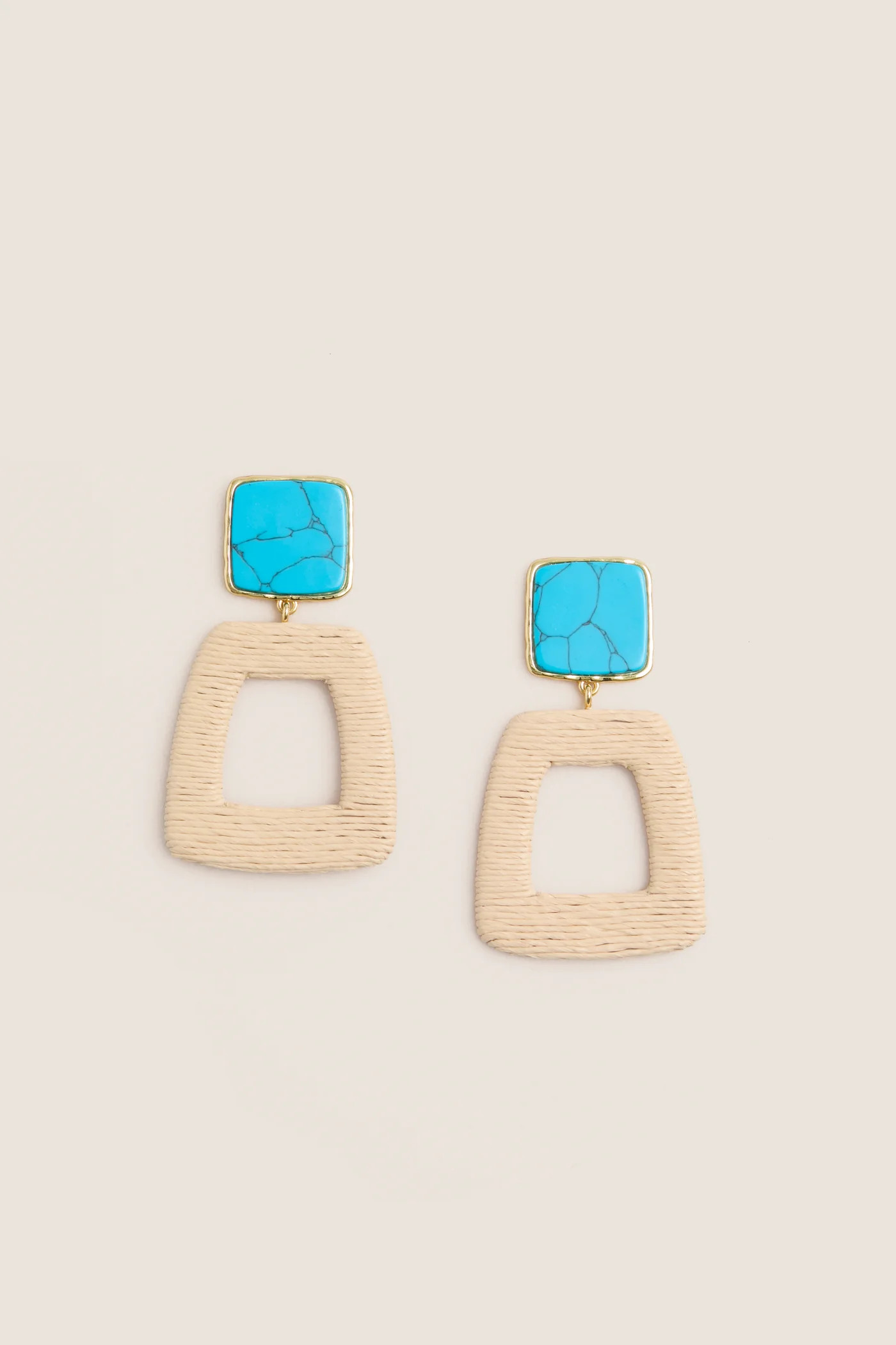 Turquoise Woven Careen Earrings | Tuckernuck (US)