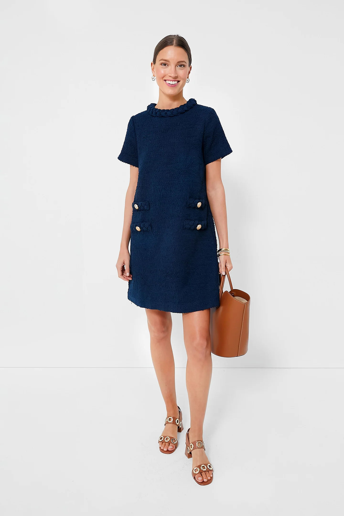 Palm Beach Green Tweed Jackie Dress | Tuckernuck (US)