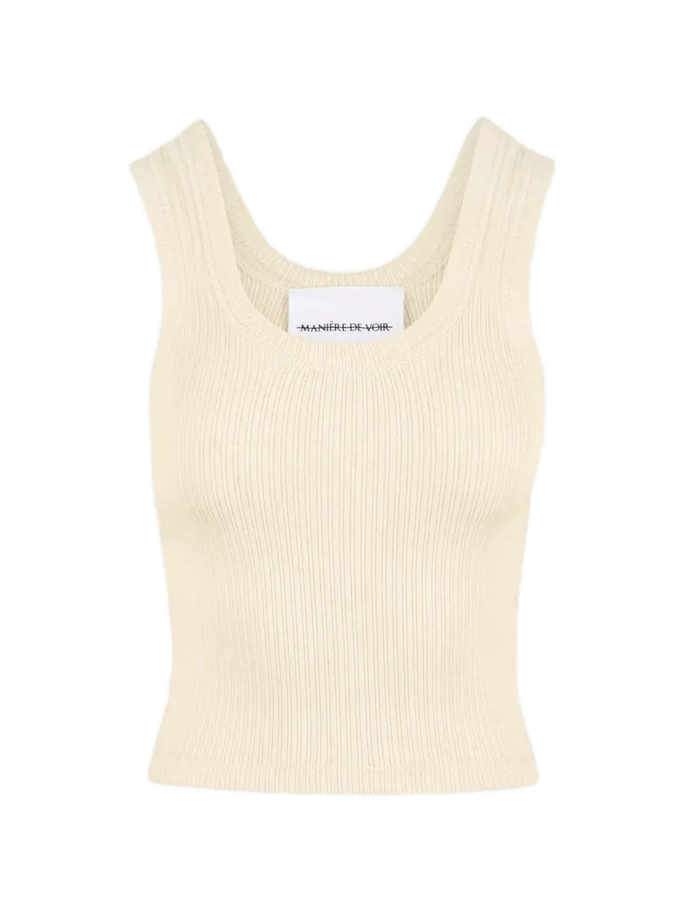 Manière De Voir Liane scoop neck ribbed vest - Neutrals | Farfetch Global