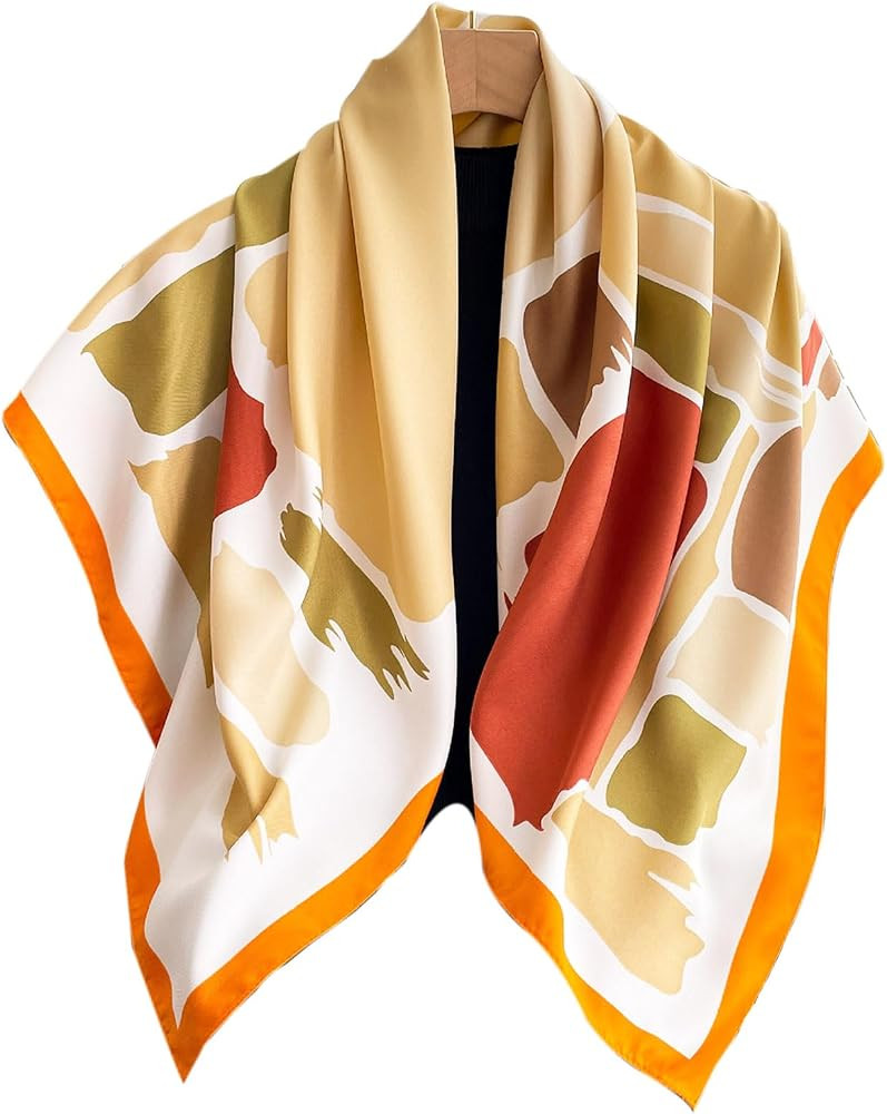 Hioyiwse Head Scarf For Women Hair Bandana 35" Large Square Satin Wrap Sleeping Neck Silk Satin H... | Amazon (US)