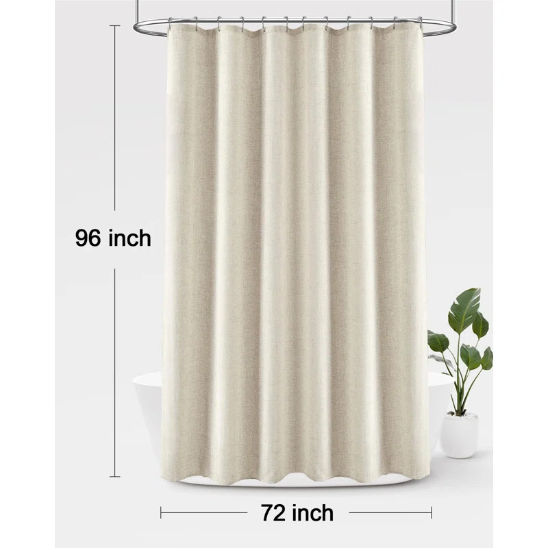 Hokku Designs Linen Shower Curtain for Boho and Farmhouse Decor | Wayfair | Wayfair North America
