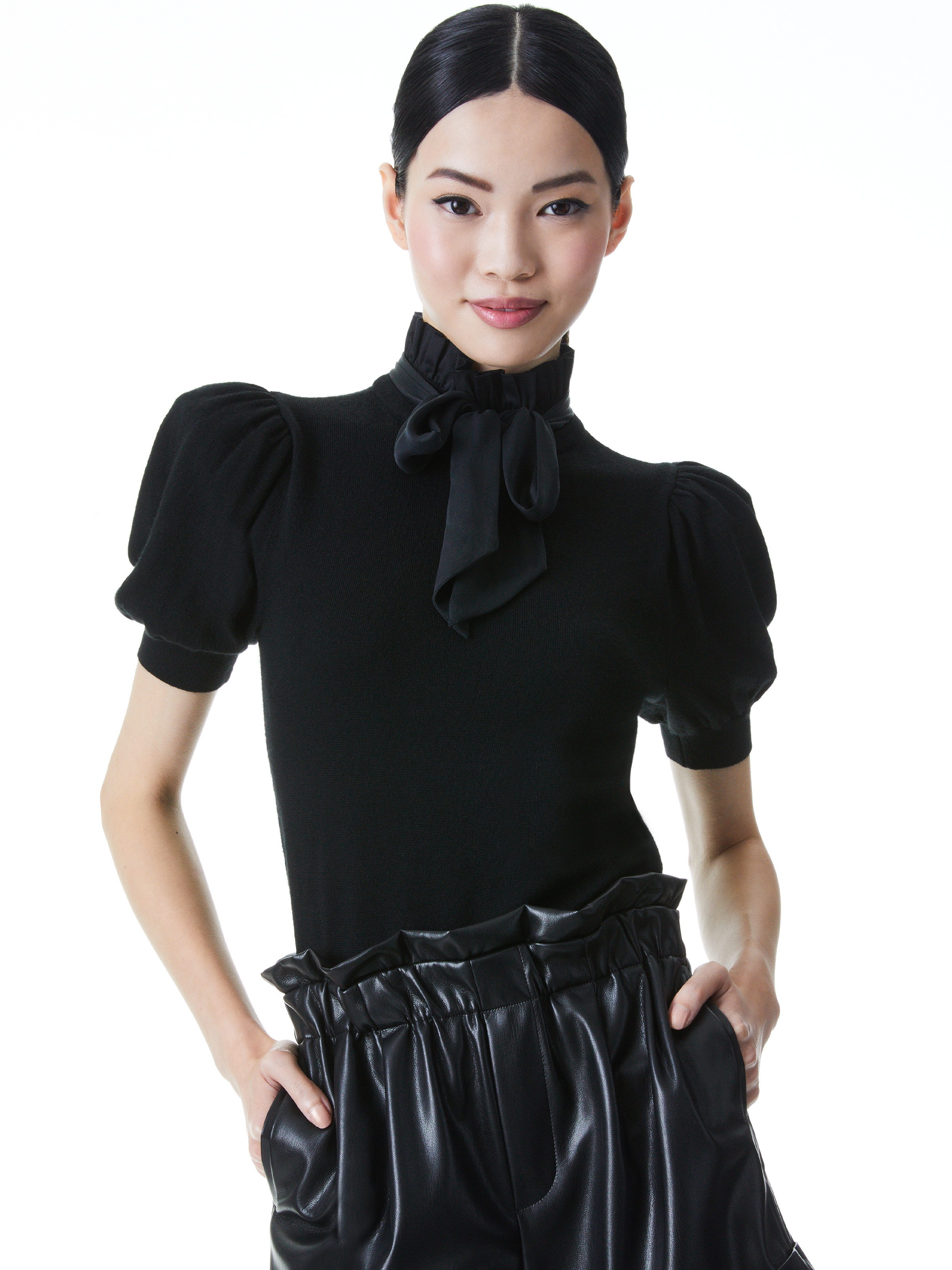 alice + olivia CHASE PUFF SLEEVE SWEATER | Alice + Olivia