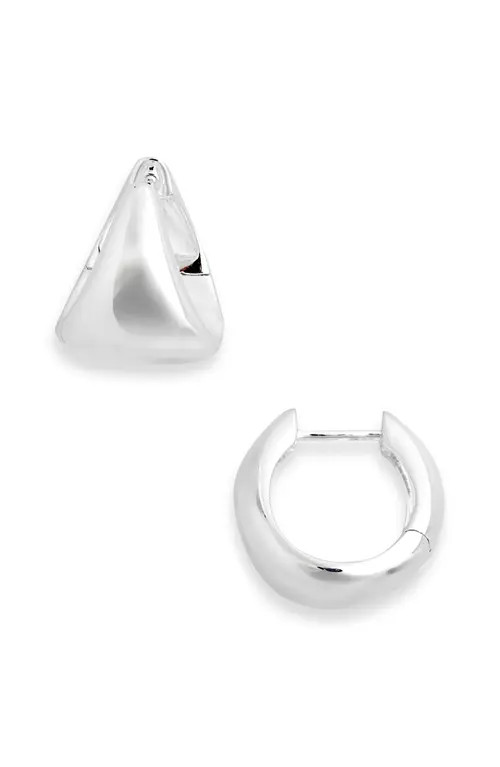 Monica Vinader Tapered Small Hoop Earrings in Sterling Silver at Nordstrom | Nordstrom