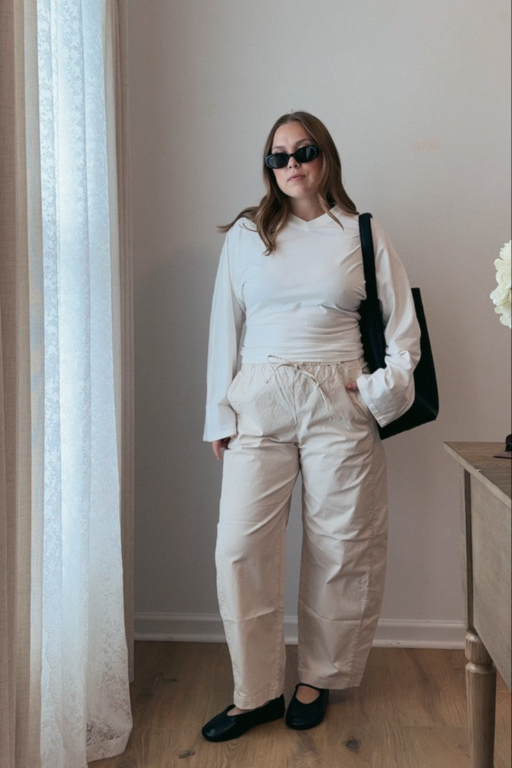 wearing a small in the cinched waist long sleeve tshirt and a small short in the cotton barrel leg pull on pants.  

 #LTKgrwm #LTKootd #LTKSaleAlert