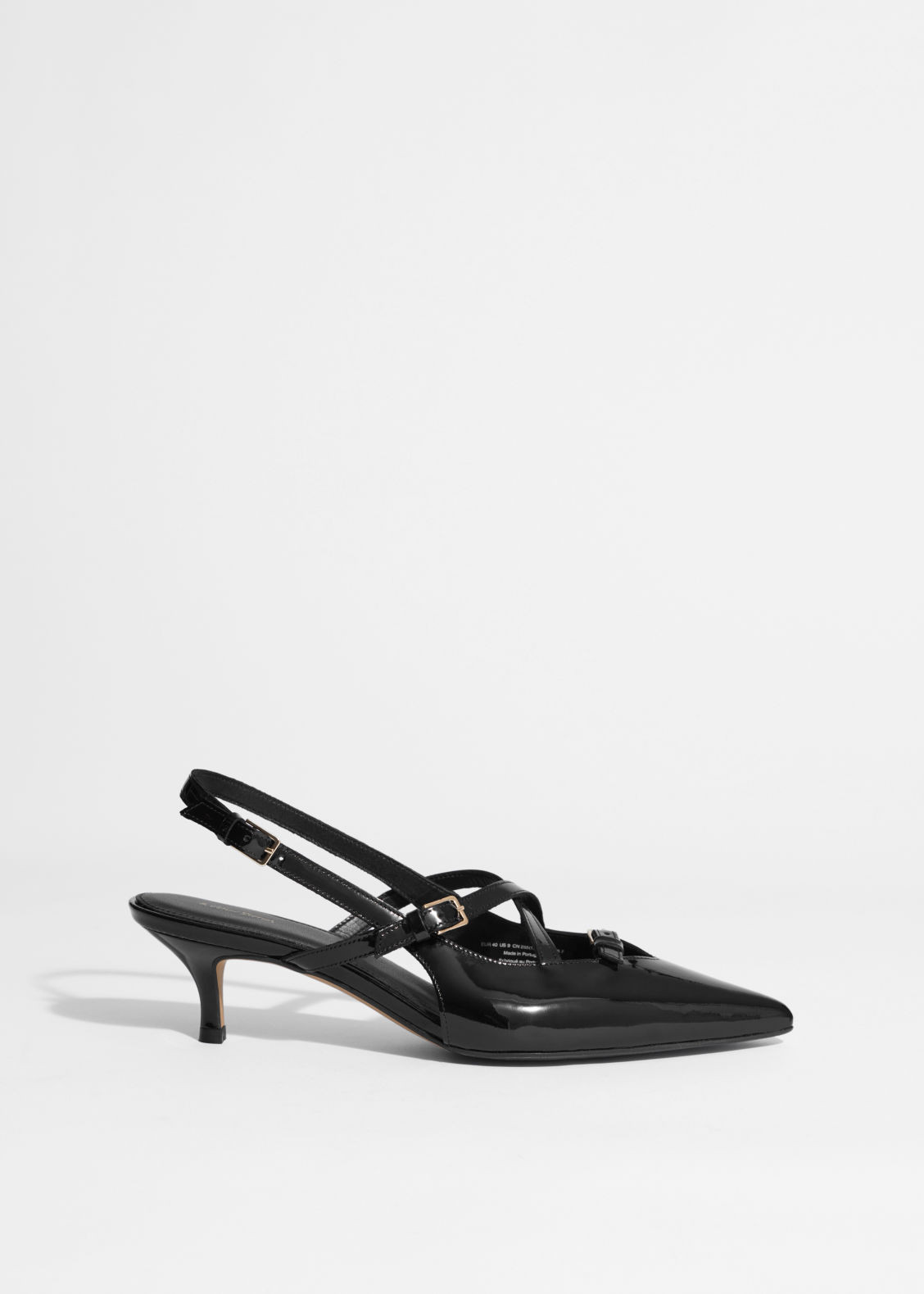 These slingback pumps feature adjustable straps embellished with gold-tone buckles. They've been ... | & Other Stories (EU + UK)