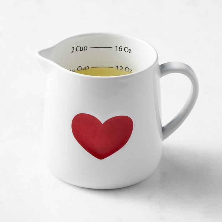 Williams Sonoma Ceramic Heart Liquid Measuring Cup | Williams-Sonoma