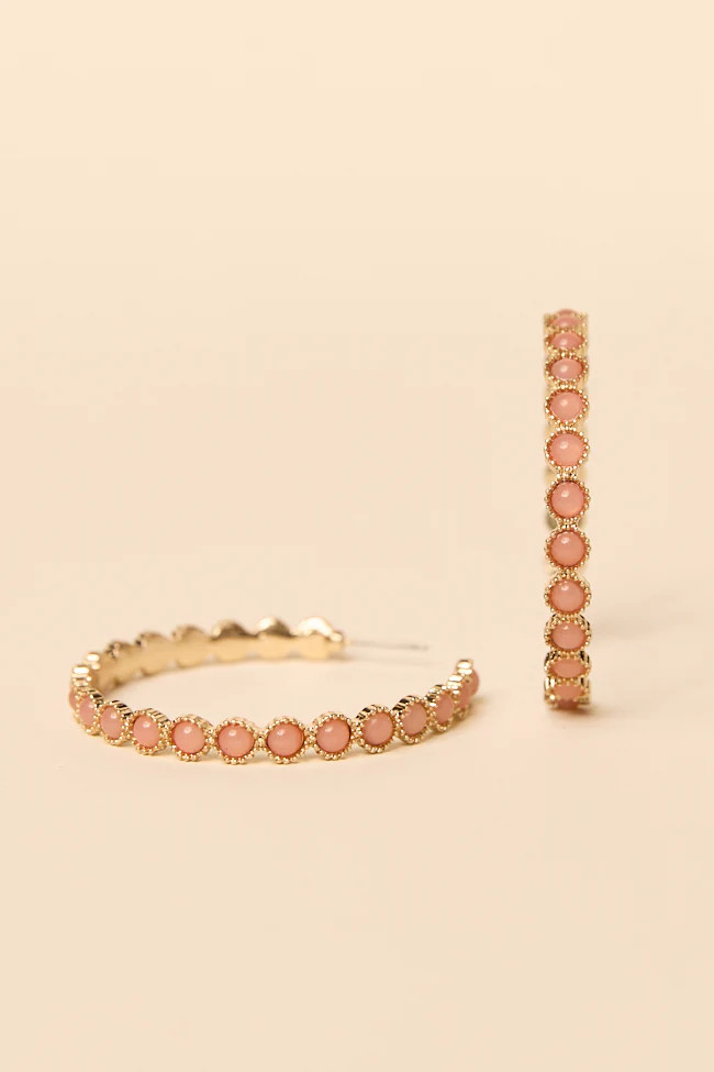 Buffy Pink Hoop Earrings | Pink Lily