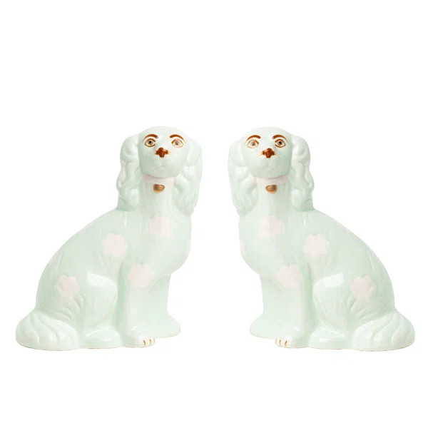 PALE PINK STAFFORDSHIRE DOGS MEDIUM | Wayfair North America