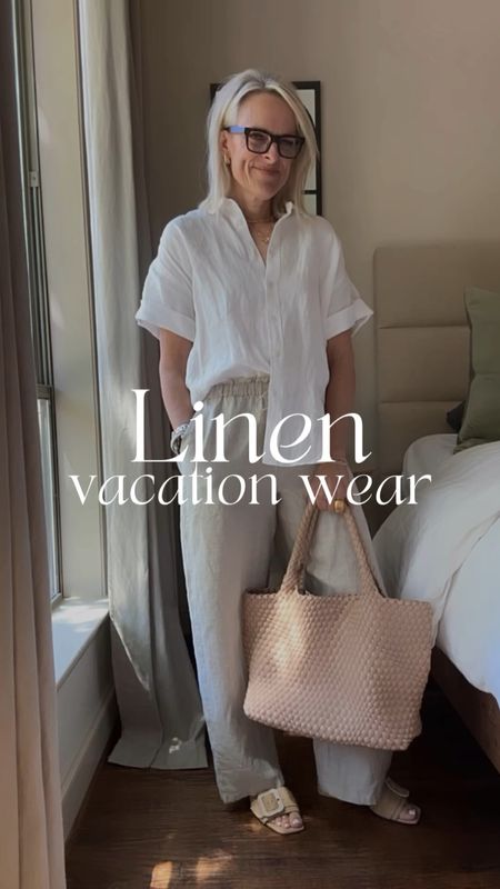 Linen is timeless and classic for spring and summer! 

Love these pants for a beach vacation. Come in 9 colors 

I am wearing my true to size and the regular length, they do come in petite and tall options! 

And wear these tops on repeat offspring and summer. Makes outfit choosing so easy. 

Some tops on sale. The short sleeve was $98 now $56!! Grab them! 

Jcrew

#LTKover40 #LTKtravel #LTKsalealert