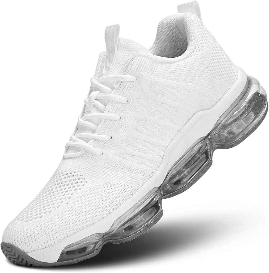 Womens Air Cushion Running Shoes Walking Jogging Fitness Gym Fashion Sneakers Lace Up Casual Comf... | Amazon (US)