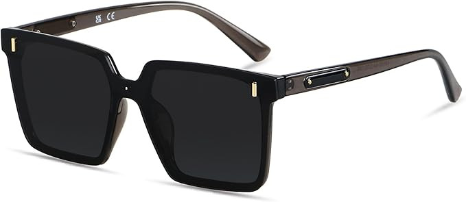 LYZOIT Modern Oversized Square Sunglasses Women Men Retro Womens Rimless Big Sun Glasses UV Prote... | Amazon (US)