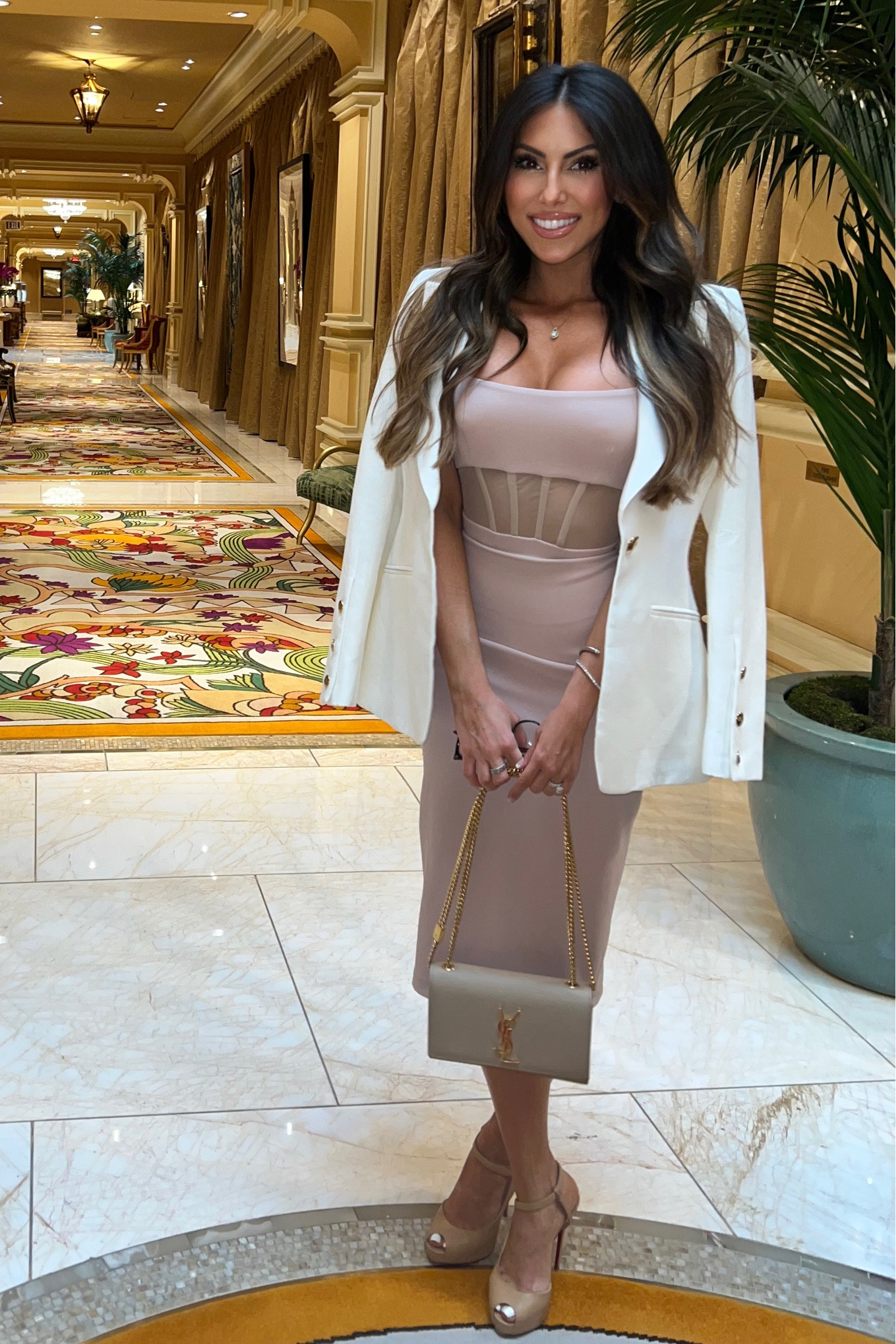 Nude Midi Dress