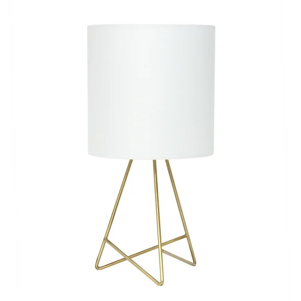Simple Designs Down to the Wire Table Lamp with Fabric Shade | Walmart (US)