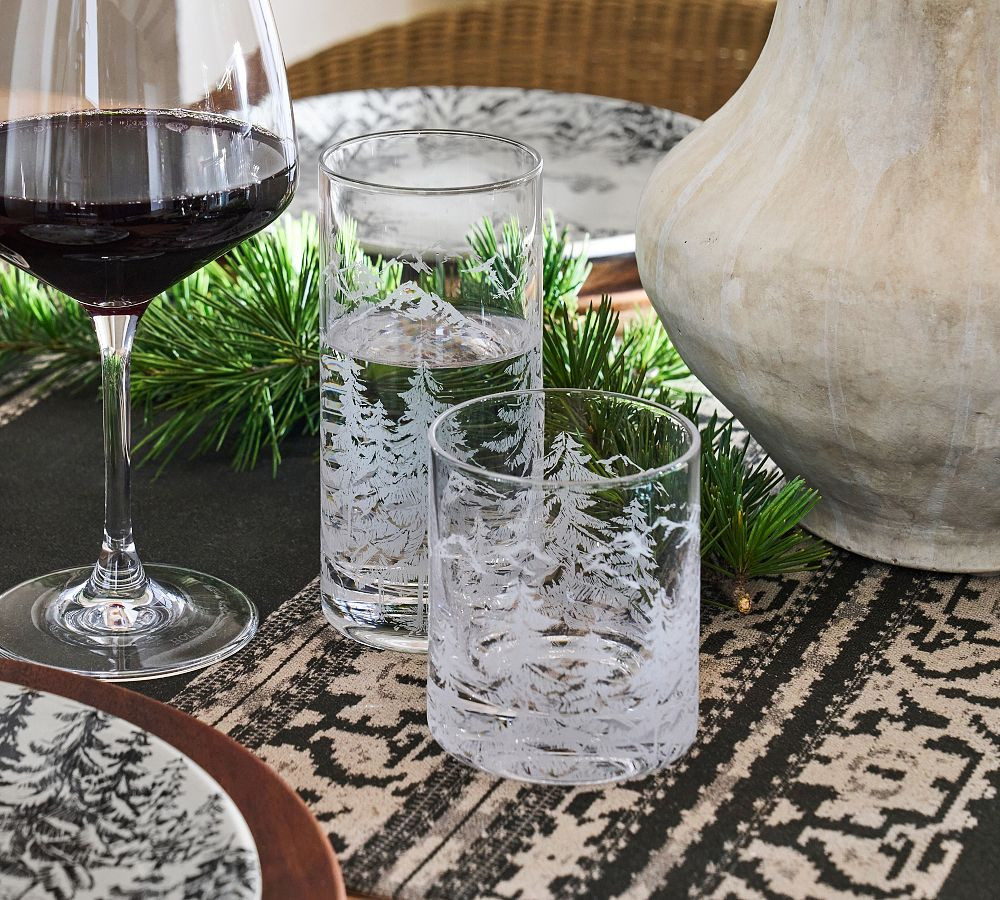 Rustic Forest Cocktail Glasses - Set of 4 | Pottery Barn (US)