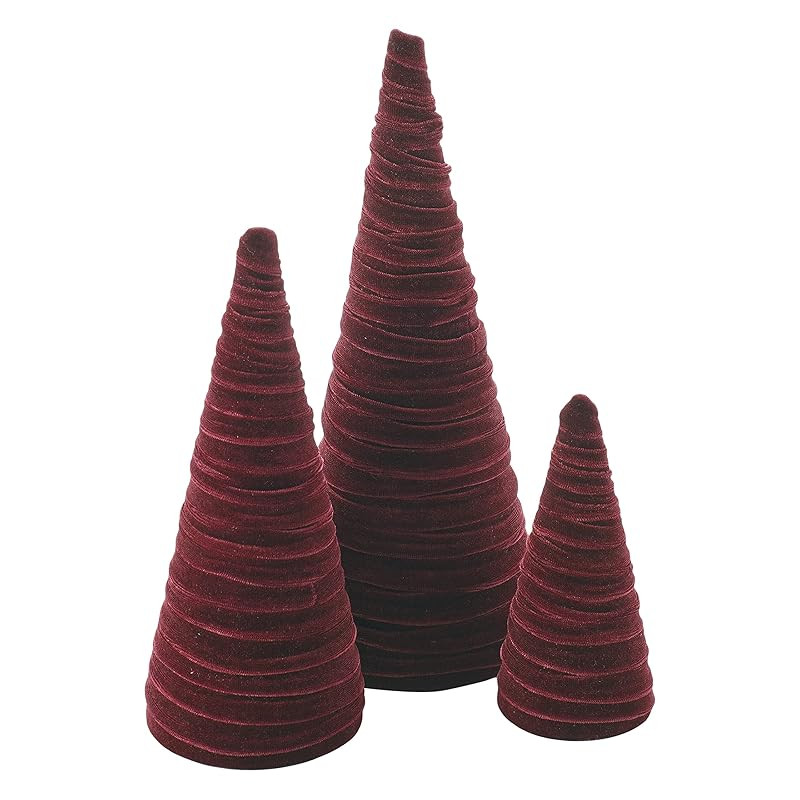 Set of 3 Velvet Trees, Modern Christmas Decor, Holiday Entryway, Rustic Winter Home, Farmhouse Ho... | Amazon (US)